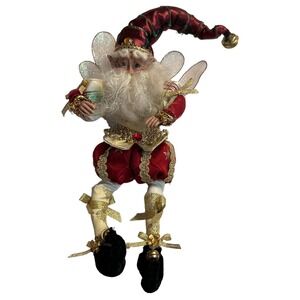 Mark Roberts Christmas Fairy Jester 10" Bells Red Gold